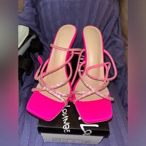 Brand new pink neon heels 7.5